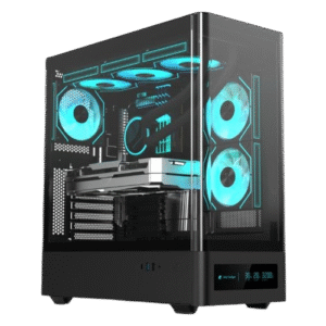 CASE EAGLE WARRIOR MID TOWER SIN VENTILACION CON PANTALLA DE 7.2" NEGRO